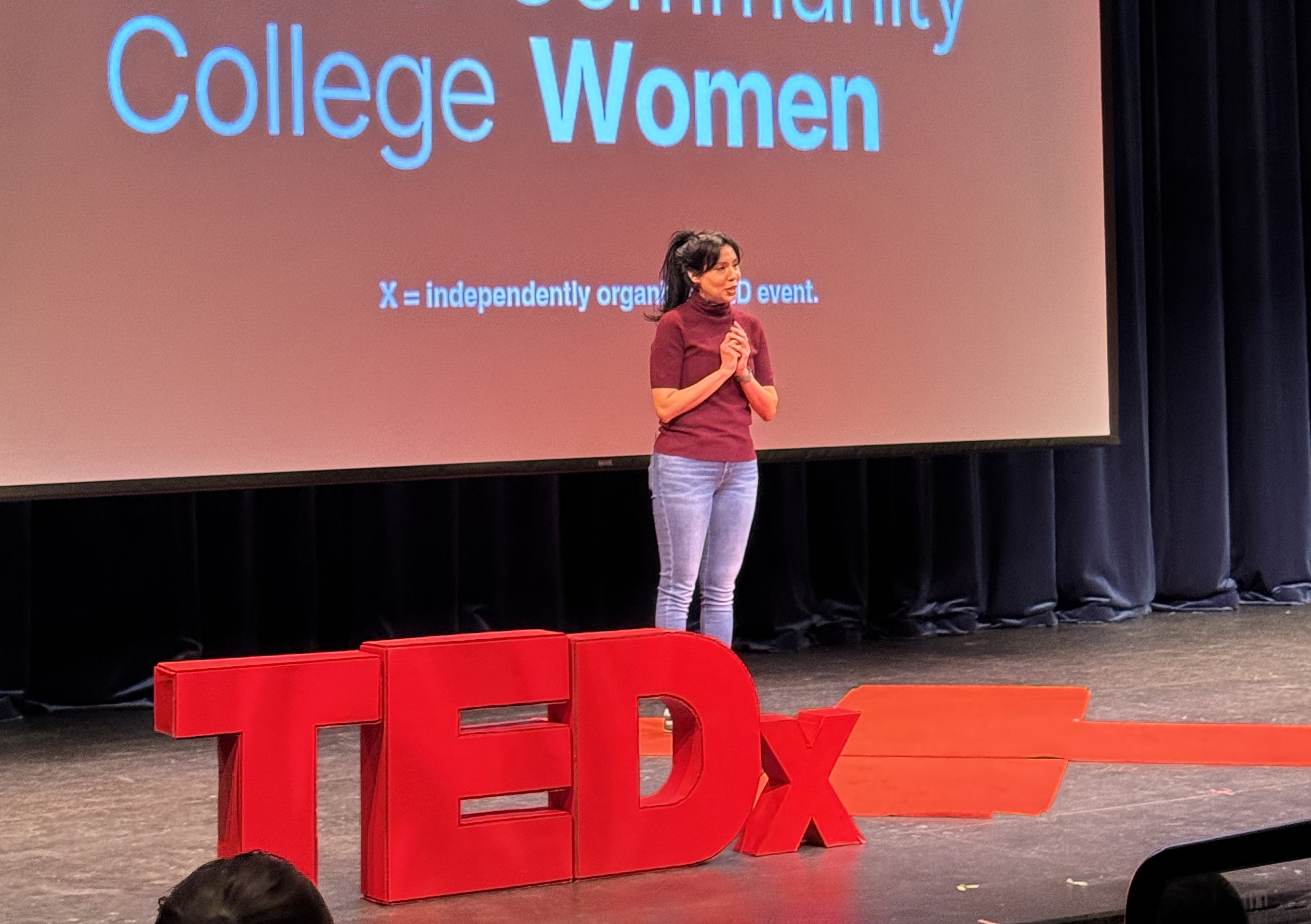 Lorena Fregoso delivering a keynote