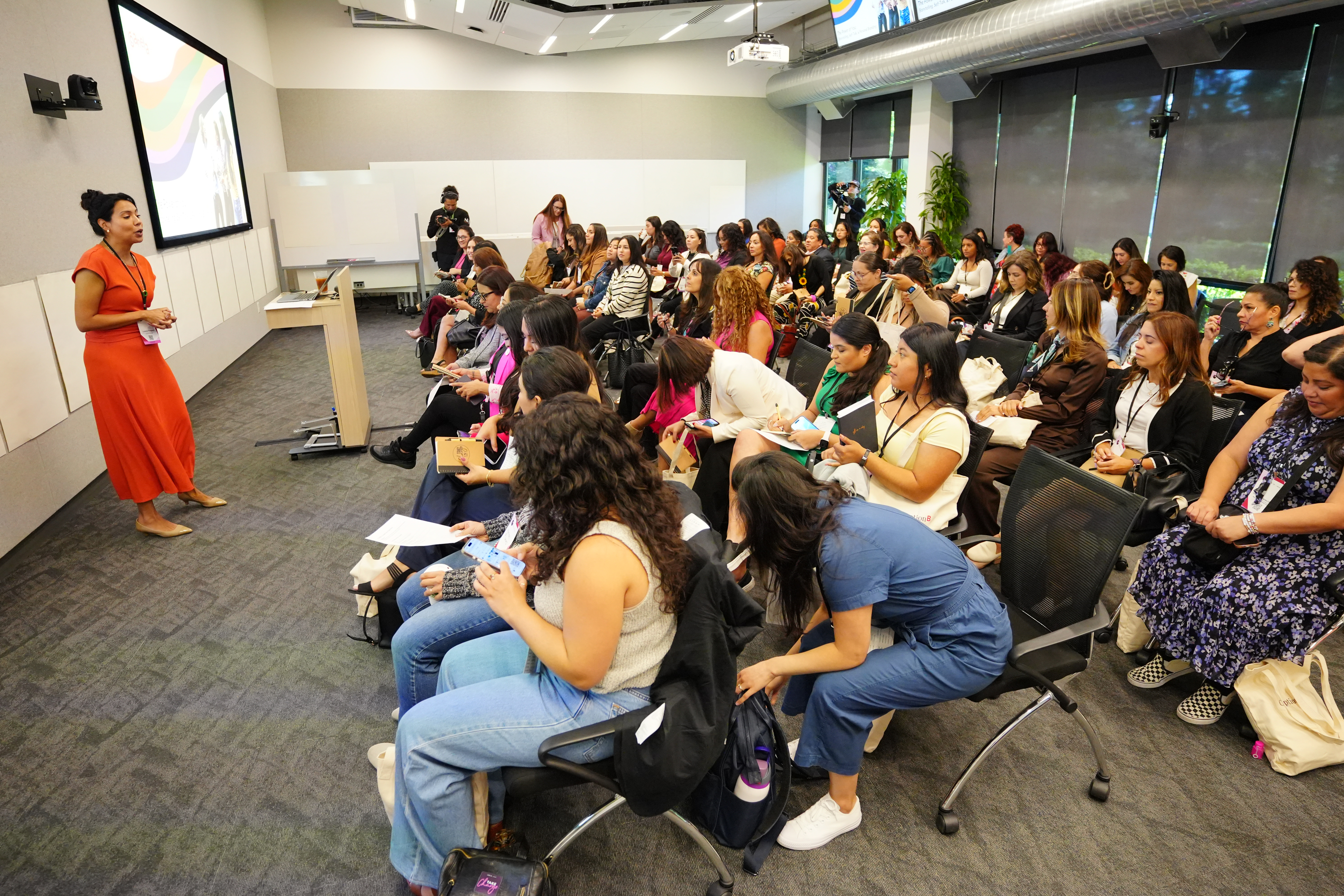 Lorena facilitating a workforce workshop